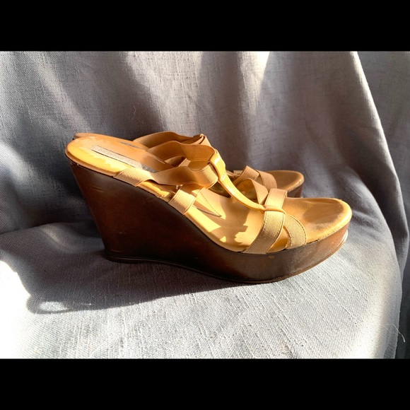 Charles David Tan stappy wedge sandals Size 9 - Picture 3 of 6